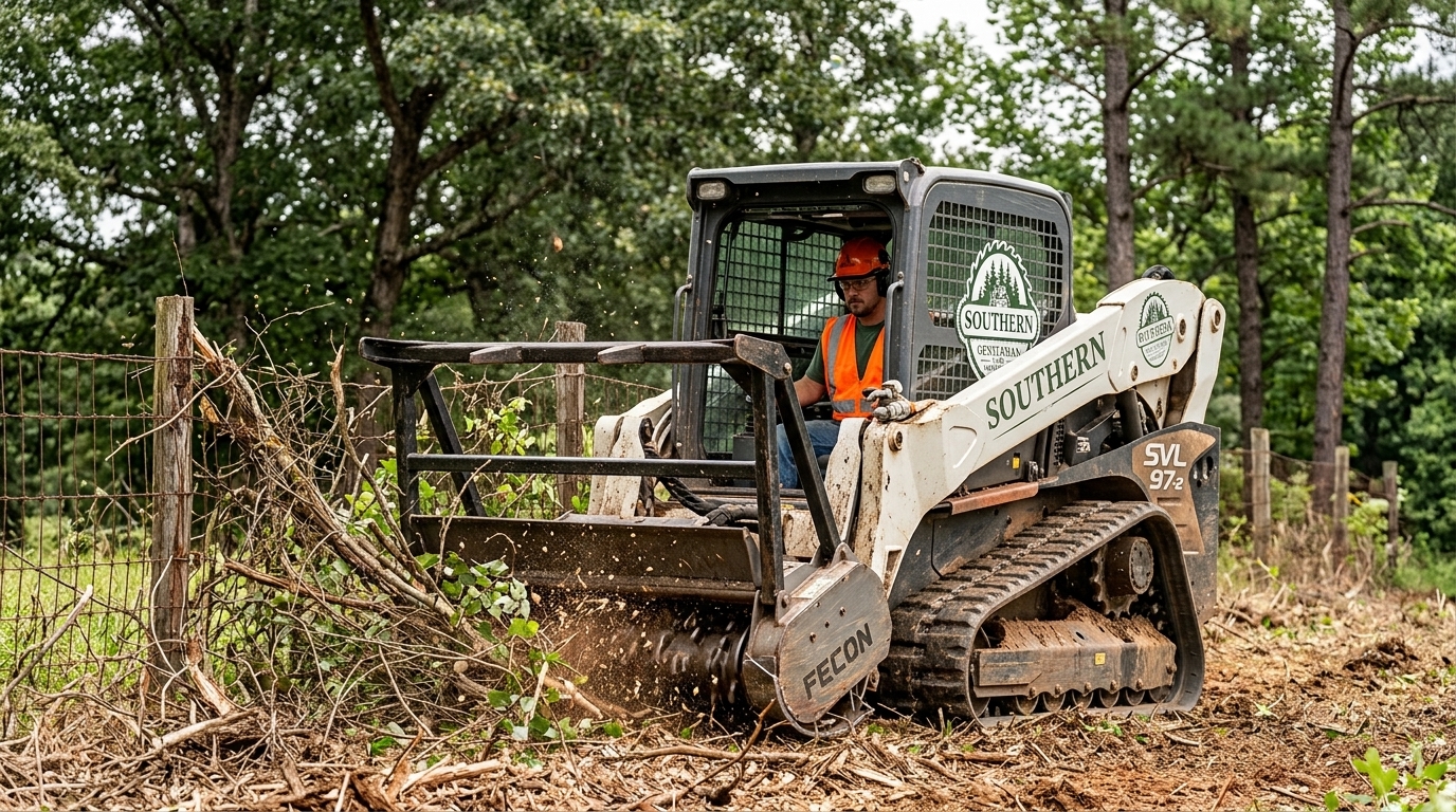 Operator_clearing_fence_line
